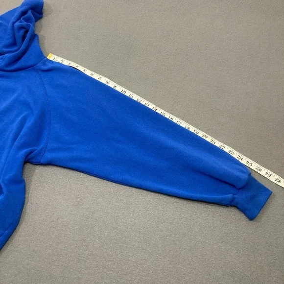 Vintage Adidas Trefoil Hoodie Mens Large Blue Red Embroidered Pullover READ - Picture 10 of 11